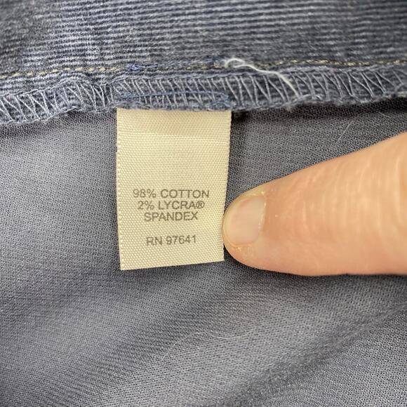 J Jill Pant Womens 16W Blue Fine Wale Corduroy Wide Leg Crop Minimalist NWT - Picture 6 of 11